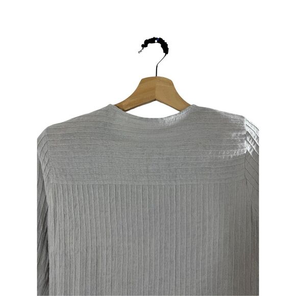 ZARA Trafaluc Gray Long Sleeve Shirt Dress Size S Button Front Pocket Casual - Picture 10 of 11